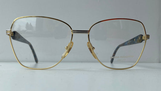 Gold-framed deadstock paco rabanne eyeglasses