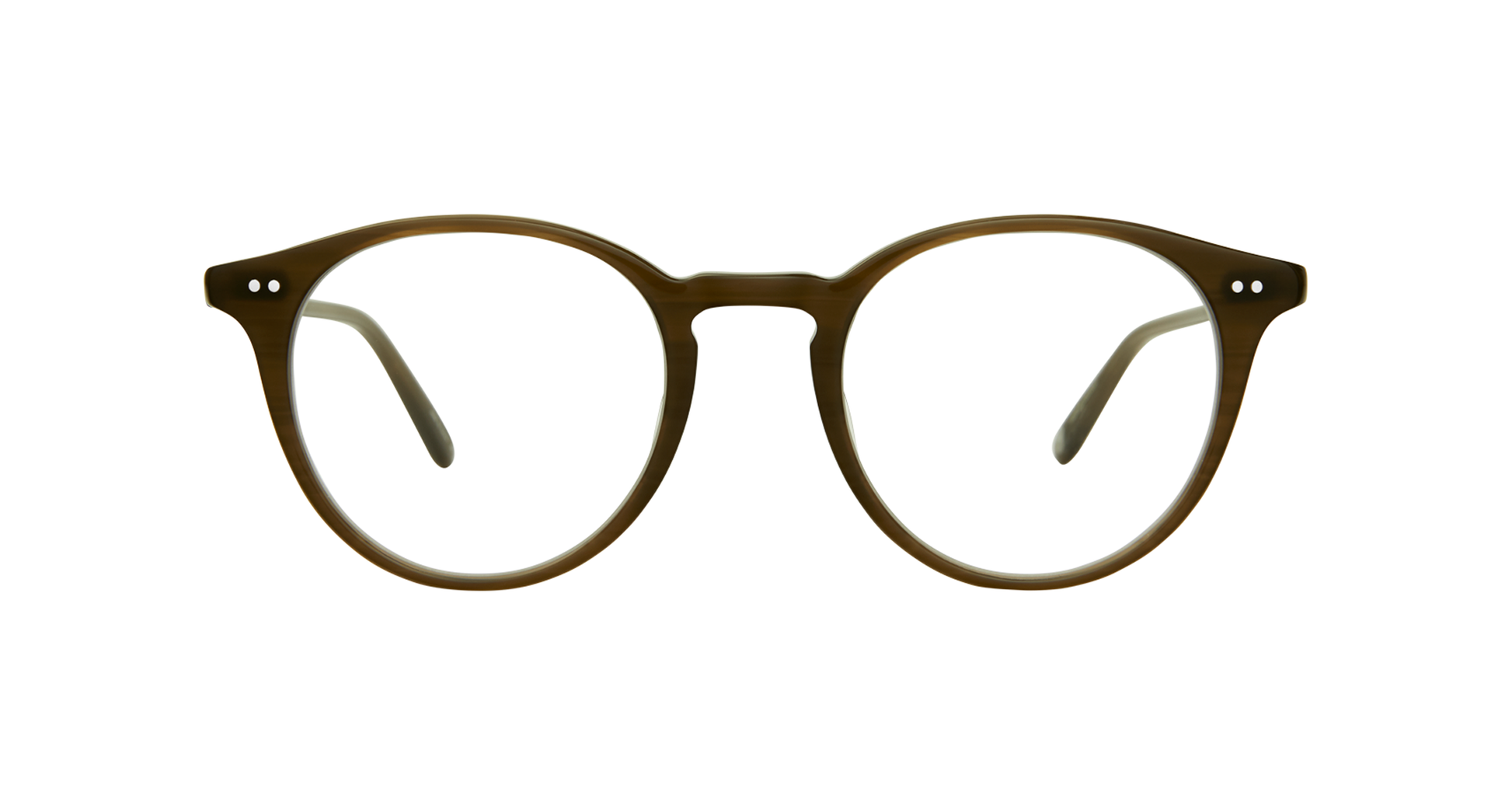 Inspired by the mid-century, Clune Olive is a modern take on the classic P3 eyeglass silhouette, with a distinctive round shape and lightweight acetate construction. Hand Finished in LA. 