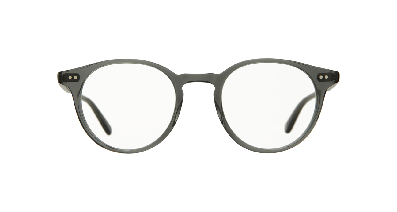 Inspired by the mid-century, Clune Sea Grey is a modern take on the classic P3 eyeglass silhouette, with a distinctive round shape and lightweight acetate construction. Hand Finished in LA. 